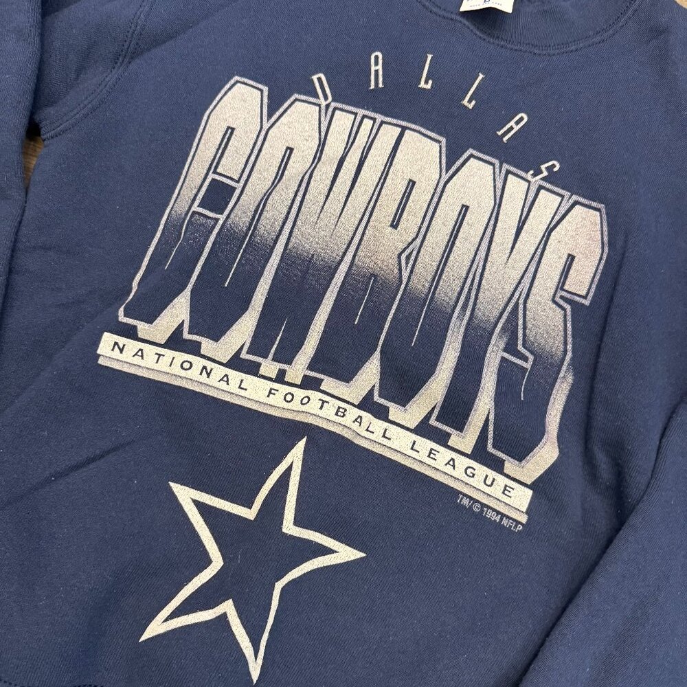 Vintage 1994 Dallas Cowboys Sweatshirt Crewneck Navy Blue Small NFL Football